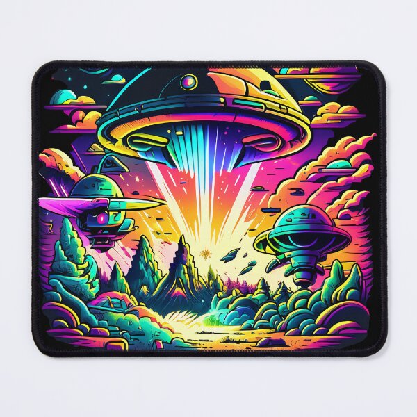 Item preview, Alien Visitors 2: Vril Ship Unleashes Color Tornado in Comic Style designed and sold by VirtusMachina.