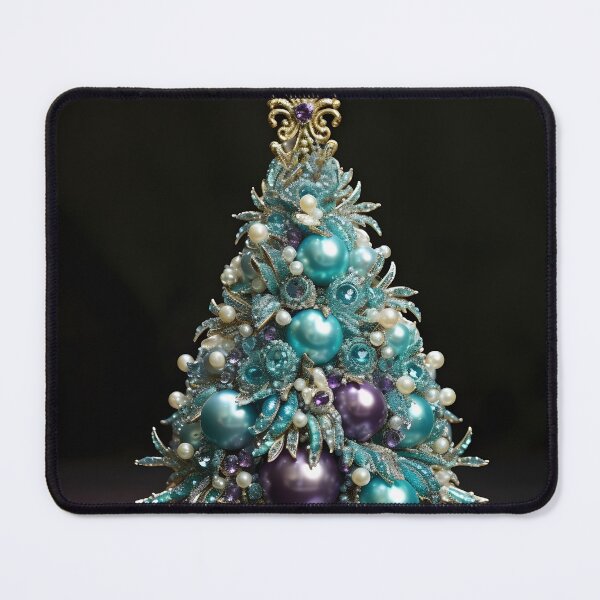Item preview, teal and purple decorative christmas tree designed and sold by dcrc.
