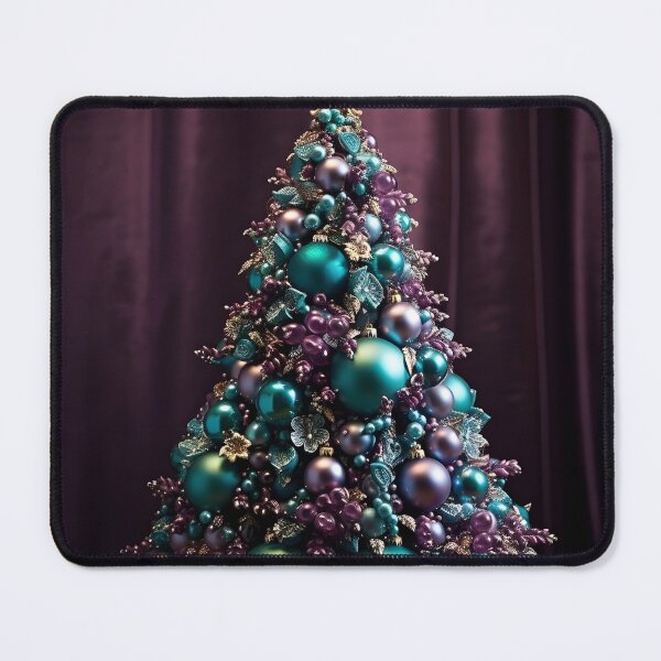 Item preview, teal and purple decorative christmas tree designed and sold by dcrc.