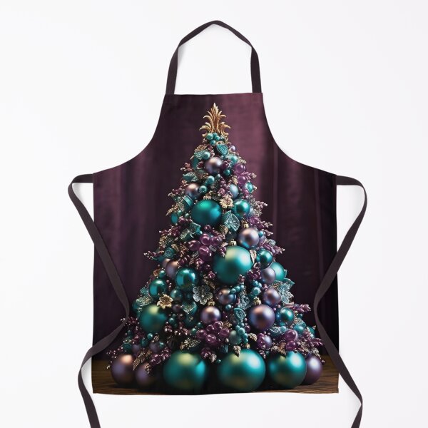Item preview, teal and purple decorative christmas tree designed and sold by dcrc.