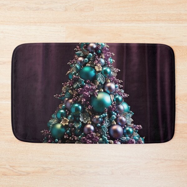 Item preview, teal and purple decorative christmas tree designed and sold by dcrc.