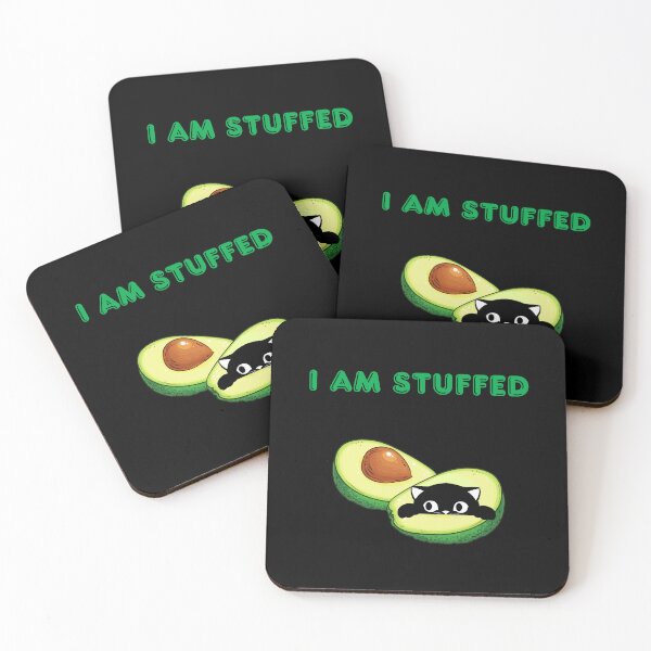 Item preview, I Am Stuffed Funny Avocado Cat AvoGATO Essential T-shirt designed and sold by MAGness.