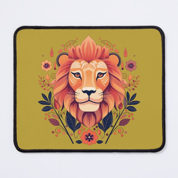 Item preview, Lion and flowers designed and sold by AlchemyColor.