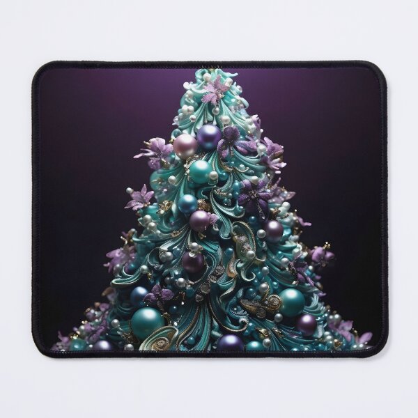 Item preview, teal and purple decorative christmas tree designed and sold by dcrc.