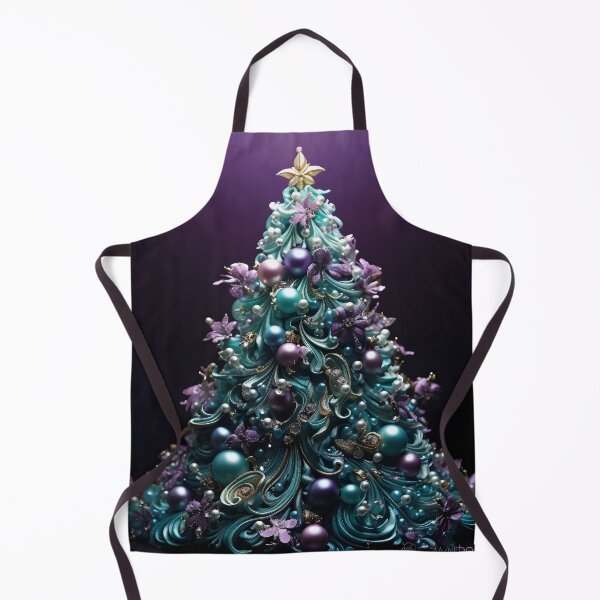 Item preview, teal and purple decorative christmas tree designed and sold by dcrc.