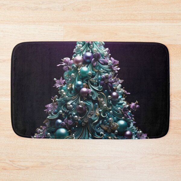 Item preview, teal and purple decorative christmas tree designed and sold by dcrc.