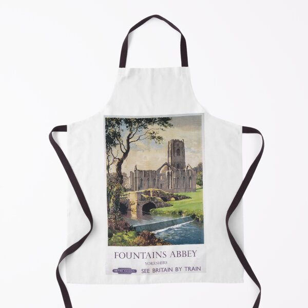 Item preview, Fountains Abbey, Yorkshire - Vintage Railway Travel Poster - 1956 designed and sold by BASlade93.