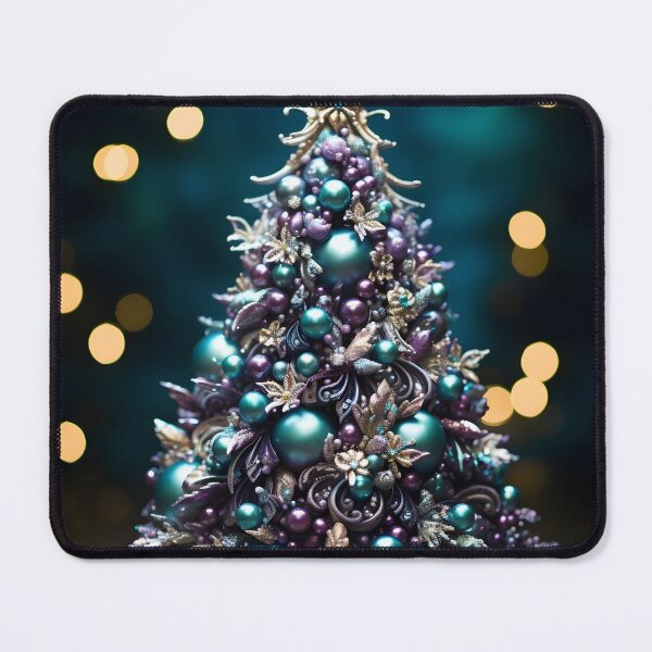 Item preview, teal and purple decorative christmas tree designed and sold by dcrc.