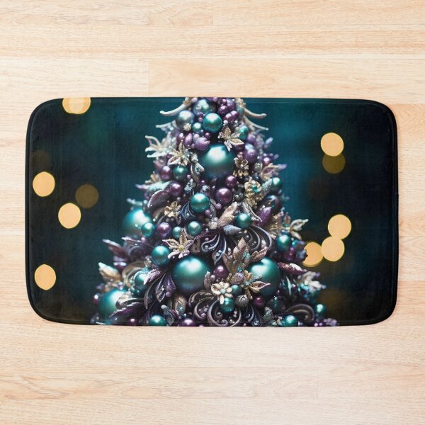 Item preview, teal and purple decorative christmas tree designed and sold by dcrc.