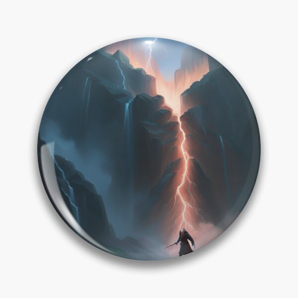 Item preview, Waterfall with lightning designed and sold by DreamistStore.