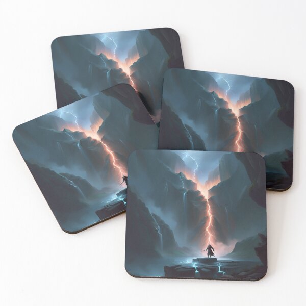 Item preview, Waterfall with lightning designed and sold by DreamistStore.