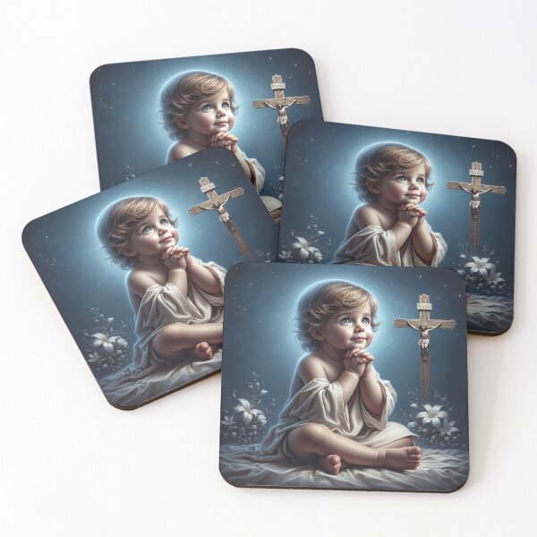 Item preview, Cute Baby Jesus praying Stickers designed and sold by EbyArts.
