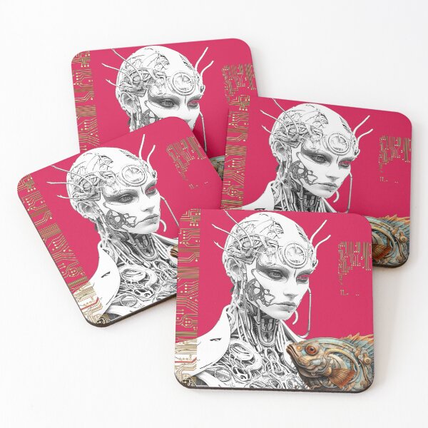 Item preview, Futuristic woman and fish - digital future graphics designed and sold by VandArts.