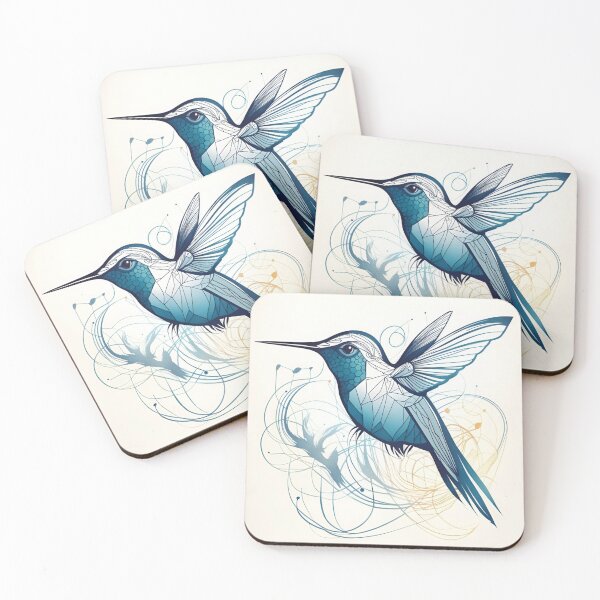 Item preview, drawn hummingbird designed and sold by DreamistStore.