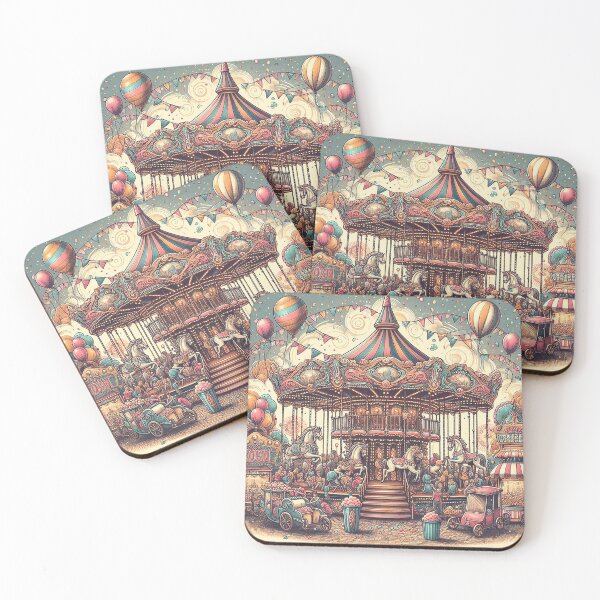 Item preview, Vintage Carnival Dreams: Whimsical Nostalgia designed and sold by TextileTrove.