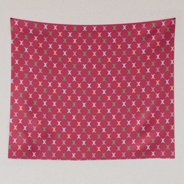 Item preview, Multicolored Curved X on Magenta designed and sold by MerryMakewell.