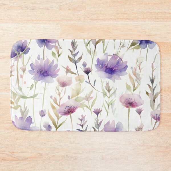 Item preview, Purple Wildflowers in Watercolor designed and sold by Hashola Designs.