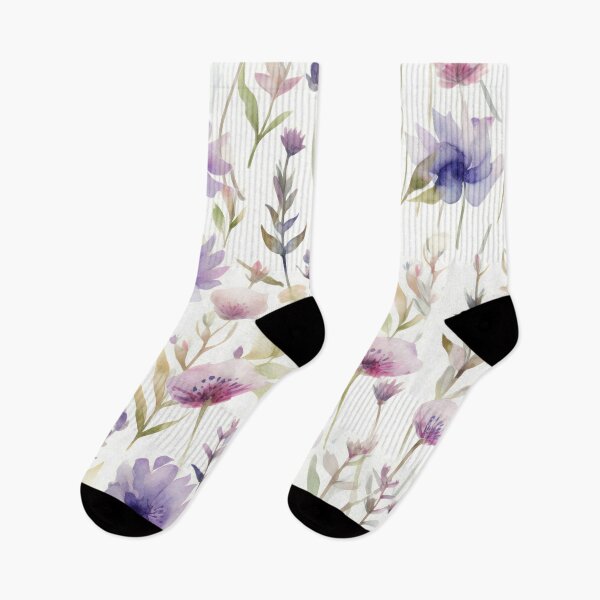 Item preview, Purple Wildflowers in Watercolor designed and sold by Hashola Designs.