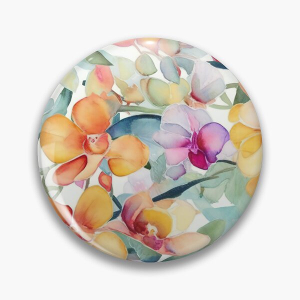 Item preview, Orchid Flower Garden in Watercolors designed and sold by Hashola Designs.