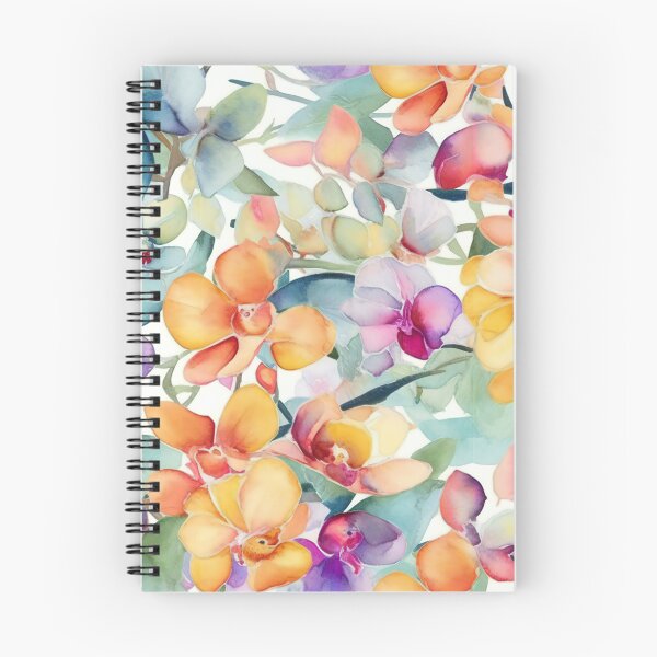 Item preview, Orchid Flower Garden in Watercolors designed and sold by Hashola Designs.