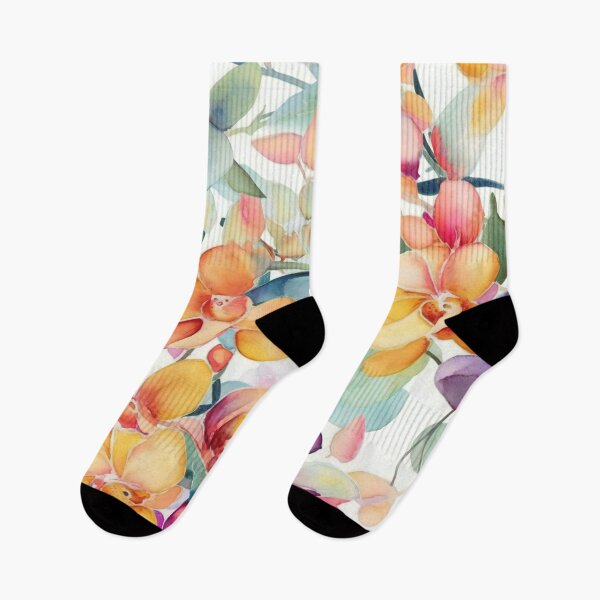 Item preview, Orchid Flower Garden in Watercolors designed and sold by Hashola Designs.