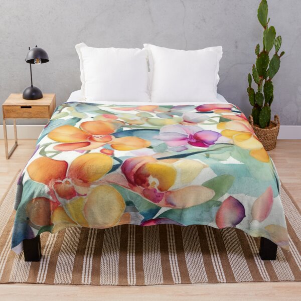 Item preview, Orchid Flower Garden in Watercolors designed and sold by Hashola Designs.