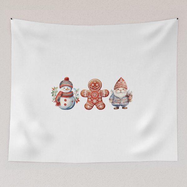 Item preview, Christmas characters holiday design Russian khokhloma Painting style designed and sold by InspireGlow.