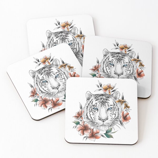 Item preview, Tiger with Lilies designed and sold by Surreal Ilustra.