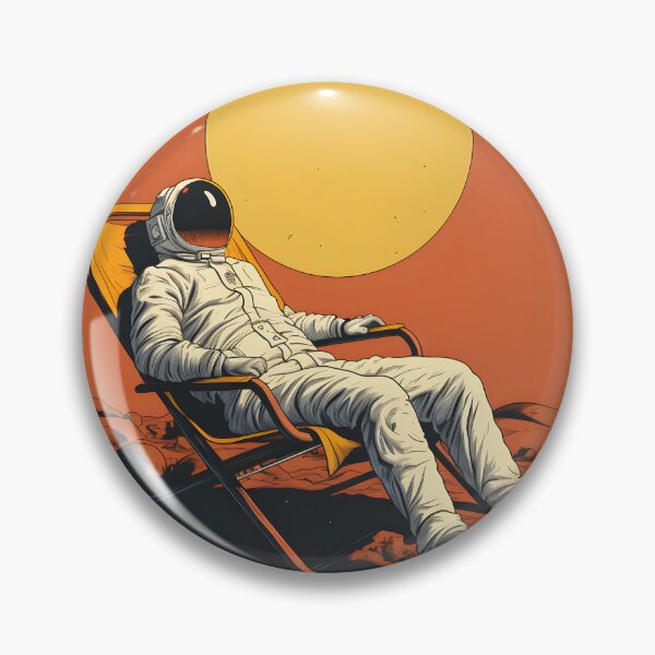 Item preview, Minalist Sunbathing Astronaut designed and sold by FarOutTees.