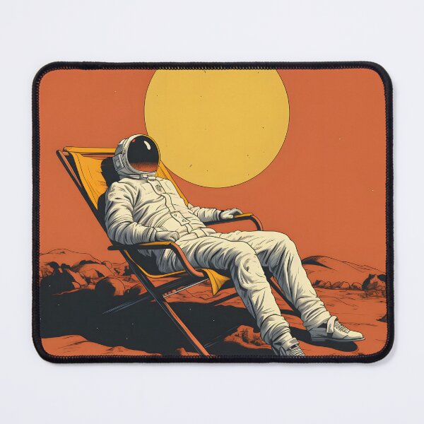 Item preview, Minalist Sunbathing Astronaut designed and sold by FarOutTees.