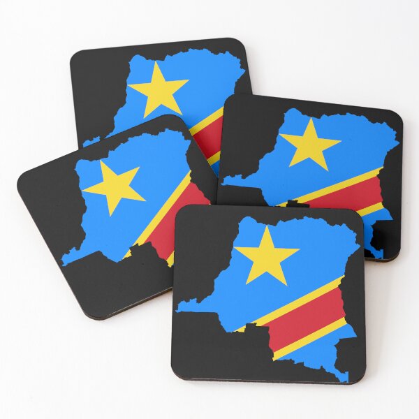 Item preview, Flag map of the Congo designed and sold by feether-store.
