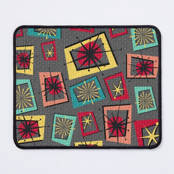 Item preview, Retro pattern No.44a- Mid Century starbursts and irregular rectangles (canvas) designed and sold by TalkingHerds.