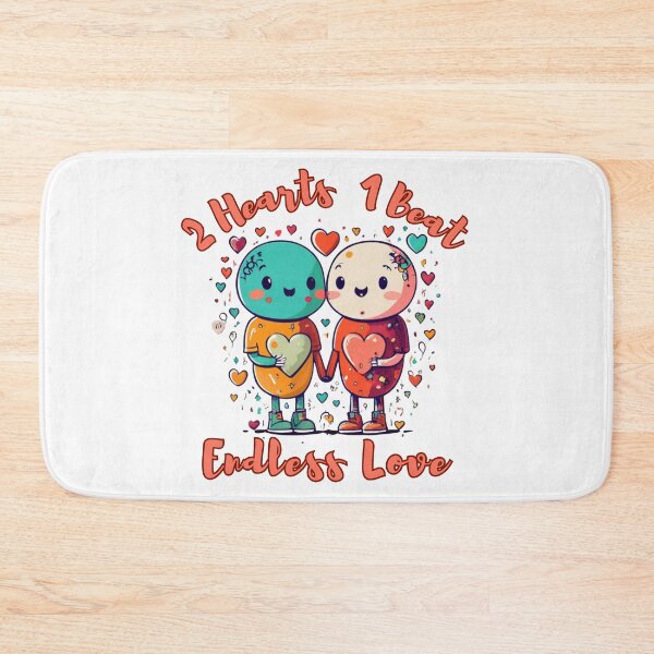 Item preview, 2 Hearts 1 Beat Endless Love Cute characters with many hearts designed and sold by TugForkFinds.