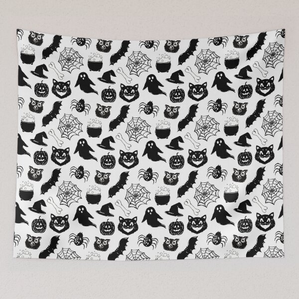 Item preview, Spooky Halloween Vintage Halloween Print with Bats, Ghost, Owls, & More designed and sold by theprintwitch.
