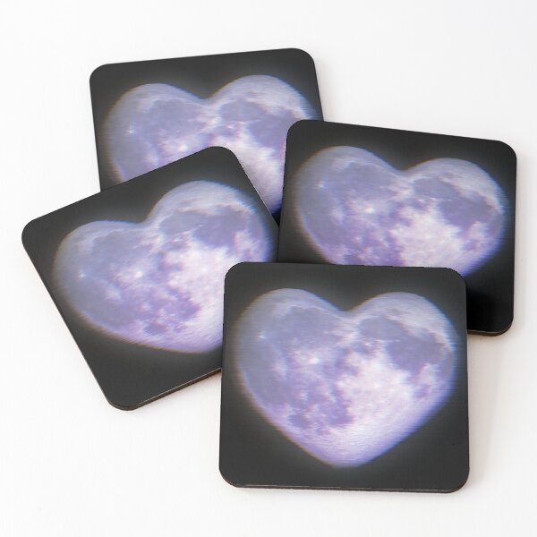 Item preview, Glitchy full moon heart cyber core aesthetic blue  designed and sold by Kayochine.