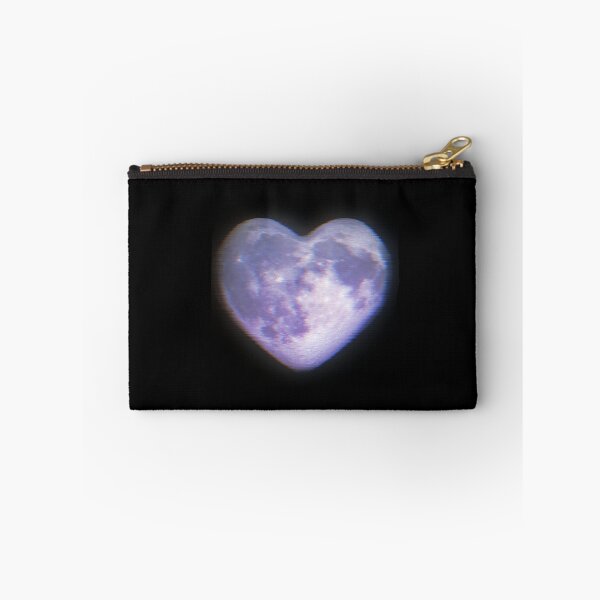 Item preview, Glitchy full moon heart cyber core aesthetic blue  designed and sold by Kayochine.