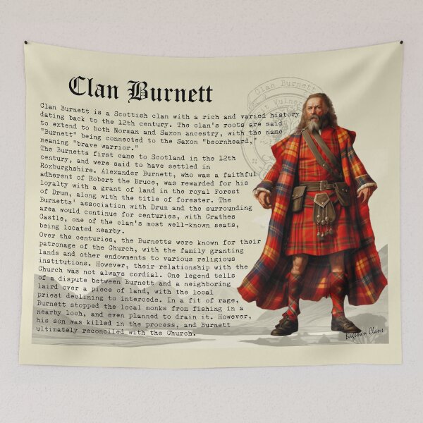 Item preview, Clan Burnett Scottish History  designed and sold by BagTown Clans.