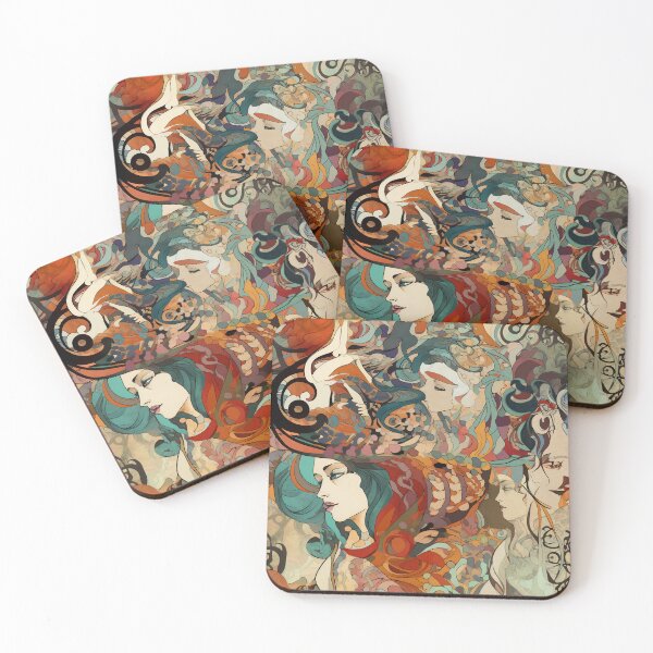 Item preview, Art Nouveau Graffiti Collage designed and sold by Hashola Designs.