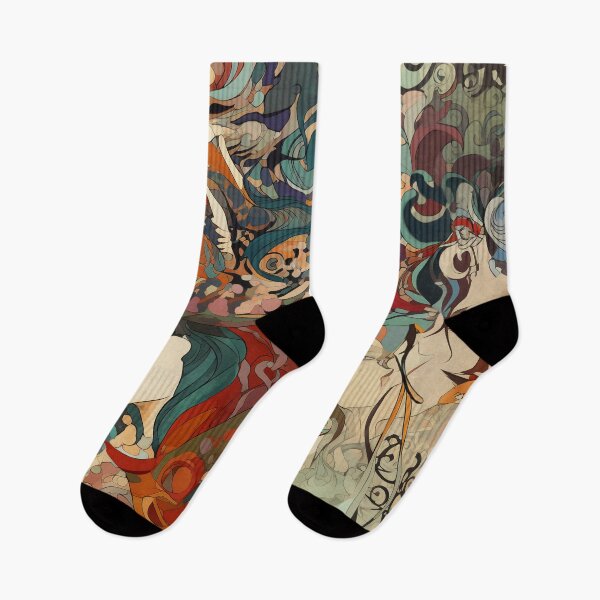 Item preview, Art Nouveau Graffiti Collage designed and sold by Hashola Designs.