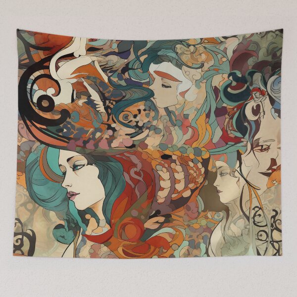 Item preview, Art Nouveau Graffiti Collage designed and sold by Hashola Designs.