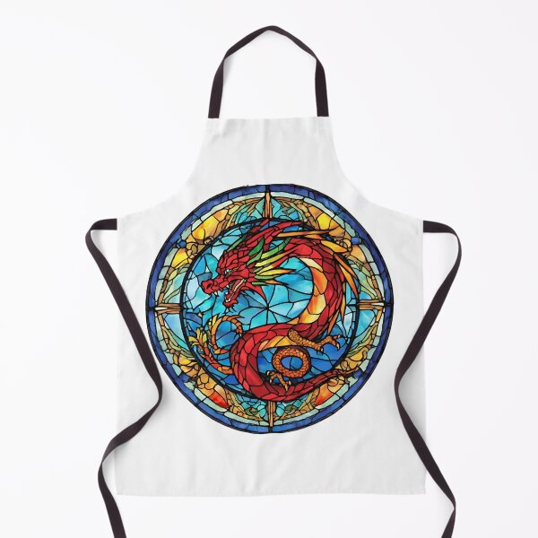 Item preview, colorful stained glass with animals, dragon designed and sold by GroonSpace.