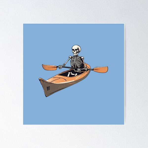 Item preview, Kayaking Skelly designed and sold by cozyvintage.