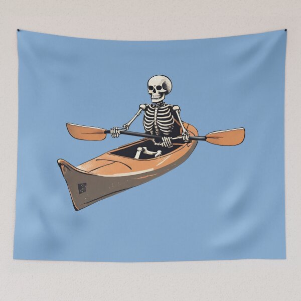Item preview, Kayaking Skelly designed and sold by cozyvintage.