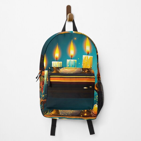 Item preview, Radiant Menorah Lights - HAPPY HANUKAH designed and sold by Gold Turtle Lina.