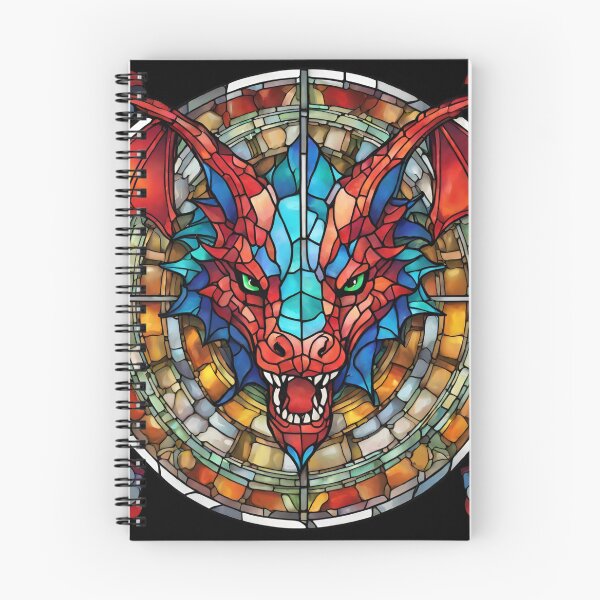Item preview, colorful stained glass with animals, dragon 1 designed and sold by GroonSpace.