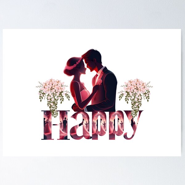 Item preview, Happy wedding- Happy Valentin's day designed and sold by Modern-Tropical.