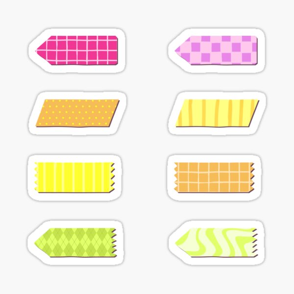 Artikel-Vorschau von Mini-Kidcore-Pastell-Washi-Pack mit Strukturmuster, designt und verkauft von Kayochine.