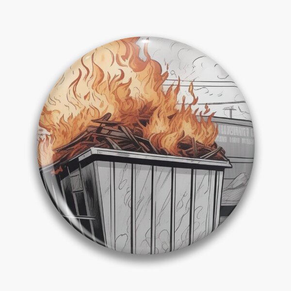 Item preview, Inferno's Embrace: The Chaotic Dumpster Blaze designed and sold by ccl2023.