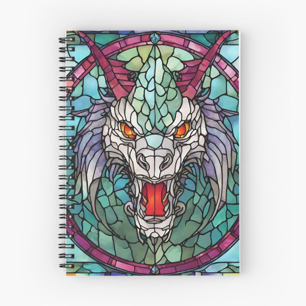 Item preview, colorful stained glass with animals, dragon 2 designed and sold by GroonSpace.