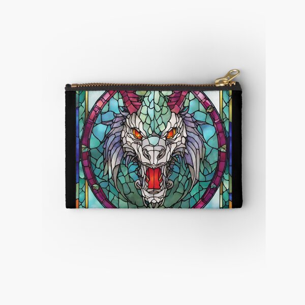 Item preview, colorful stained glass with animals, dragon 2 designed and sold by GroonSpace.